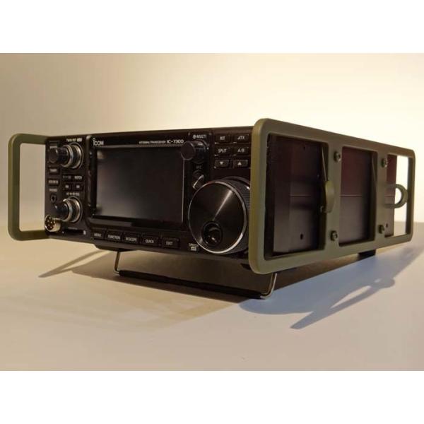 IC-7300/IC-9700用 エスコート アイコム ICOM キャリングフレーム 無線機ガード フレアフロント(OD Green) 移動運用 7300-EG